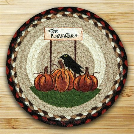 EARTH RUGS Round Miniature Swatch- Pumpkin Patch- printed 80-319PP